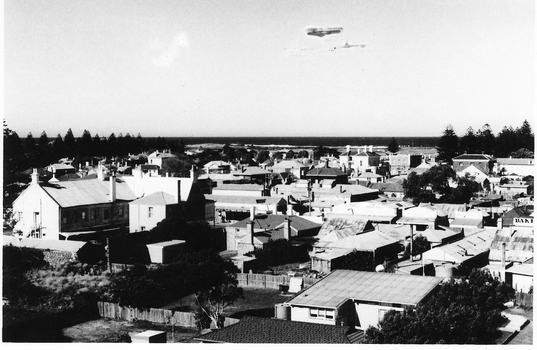Overview of the town. Post office and old ANZ Bank in distance - far right