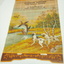 A calendar painted on bamboo slats with a hunting scene in bright colours 