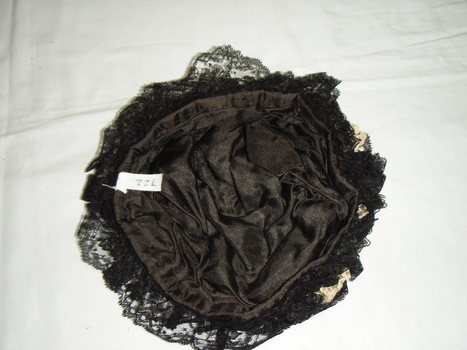 Inside of lacy net hat 