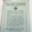 Face of grey tin for glucodin  describing its efficacy and uses and manufacturers name