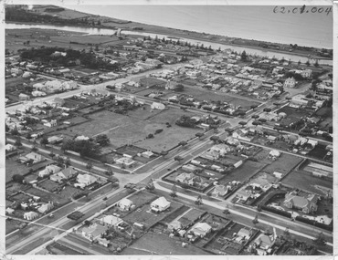 Aerial of the streets of Port Fairy