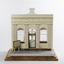 Facade of model of museum in Bank Street