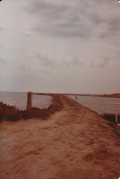 Left training wall on Moyne river