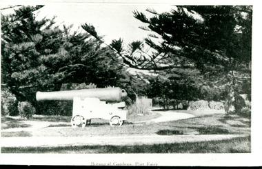 Cannon situated in the botanical Gardens