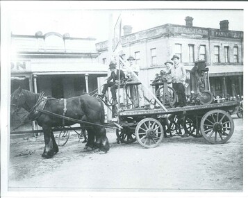 Photograph, Thompsons Foundry, Engine on Dray