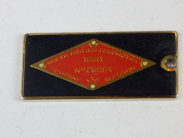Replica Builder's Plate Key Tag, 1980s
