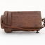 Wooden rectangular device with cone shaped speaker/microphone at one end.