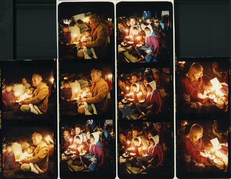 Children watching Carols with their families