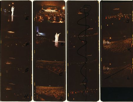 Various performers singing on stage at Carols and wide audience images