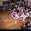 Choir and band members crowd in Ormond Hall for rehearsals