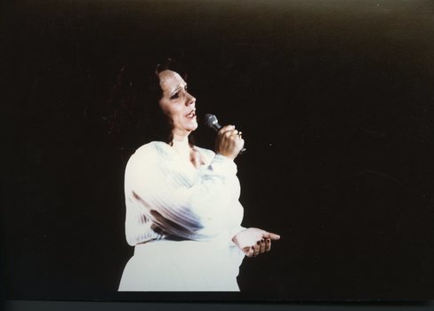 Stella Axarlis on stage at Carols