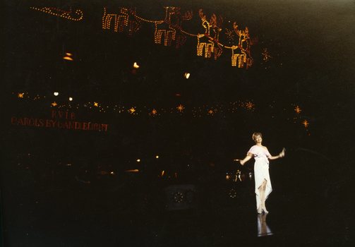 Joan McInnes on stage at Carols