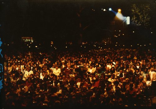 View of the crowd from the stage