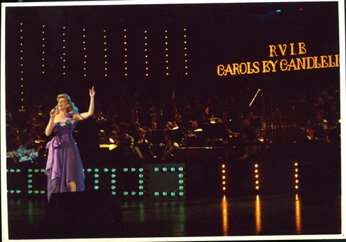 Gaye MacFarlane singing on stage