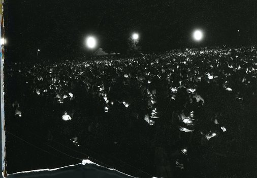 View of crowd at Carols by Candlelight