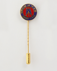 Guiding Light symbol on red background with 'Association for the Blind honorary service' around the edge