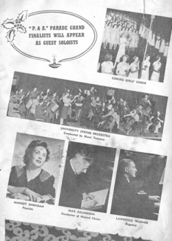 Photos of Coburg Girls Choir, University String Orchestra, Margot Sheridan, Max Balderson and Lawrence Warner