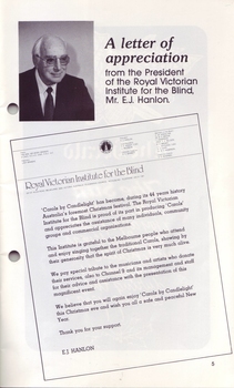 Portrait of Ted Hanlon and letter of thanks