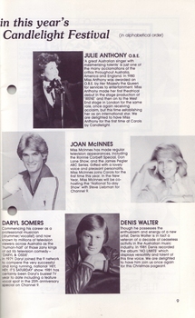 Portraits and biographies of artists performing at Carols