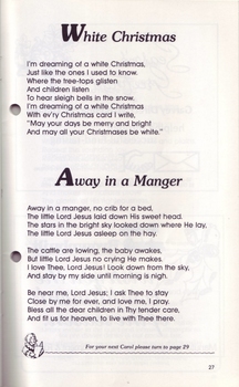 Words to White Christmas and Away In A Manager