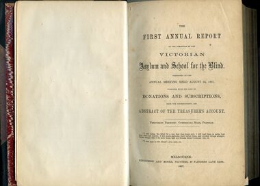 Front page of Board of Management report to subscribers