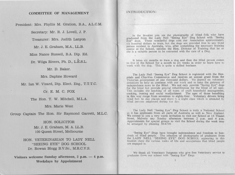 Committee of management and Introduction