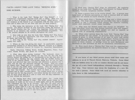 Facts about the Lady Nell Seeing Eye dog school
