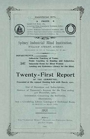 Text, Sydney Industrial Blind Institution annual reports 1901-1903, 1901-1903