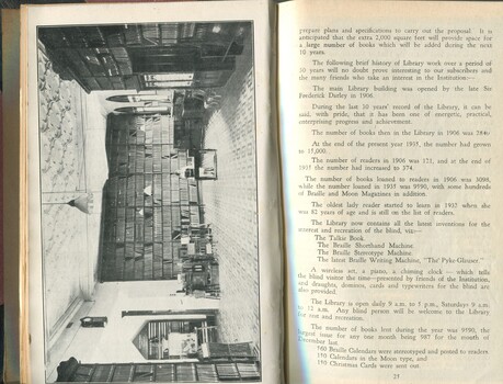 Board of Management report for the year ended 1935 and library