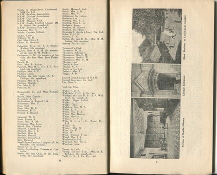 List of Life Members and photos of and around the building