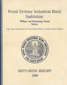 Text, Sydney Industrial Blind Institution annual reports 1945-1950, 1945-1950