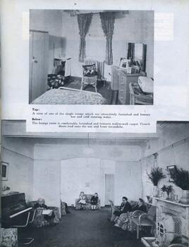 Bedroom and lounge room at Helen Keller hostel