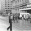Channel 7 News van and people in Bourke St mall