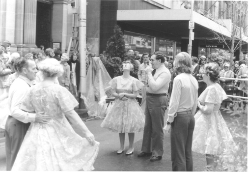 Lighthouse square dancers in Bourke St Mall