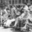 Crowds watching the White Cane Day celebration