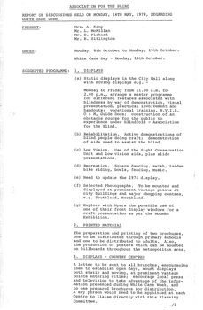 Typed meeting minutes on white paper