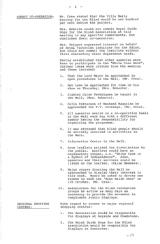 Typed meeting minutes on white paper