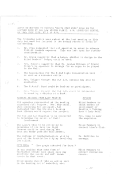 Typed meeting minutes on white paper