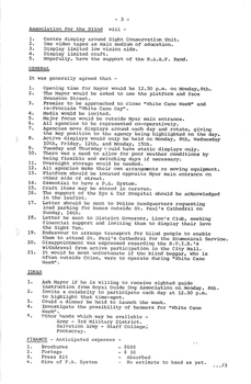 Typed meeting minutes on white paper