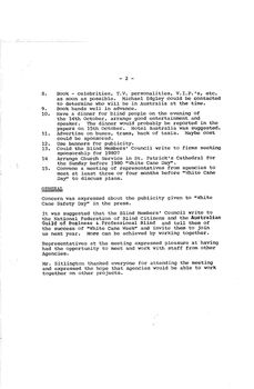 Typed meeting minutes on white paper