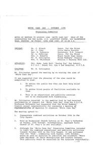 Typed meeting minutes on white paper