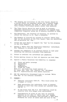 Typed meeting minutes on white paper