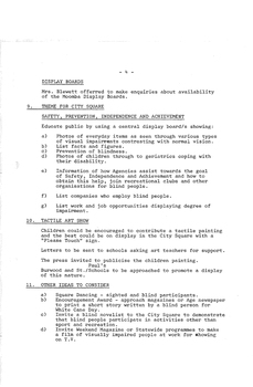 Typed meeting minutes on white paper