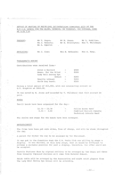 Typed meeting minutes on white paper