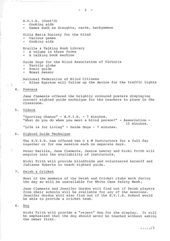 Typed meeting minutes on white paper