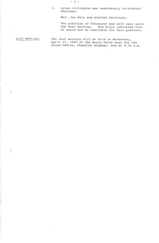 Typed meeting minutes on white paper