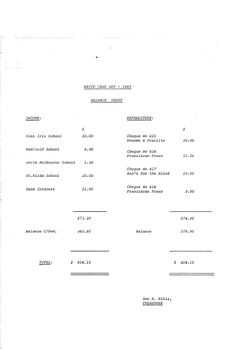 Typed meeting minutes on white paper
