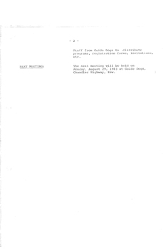 Typed meeting minutes on white paper