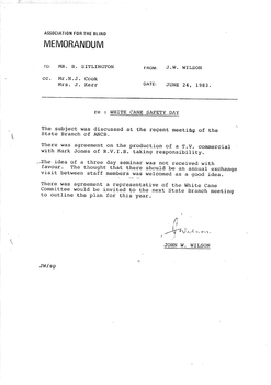 Typed meeting minutes on white paper