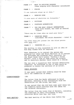 Typed meeting minutes on white paper